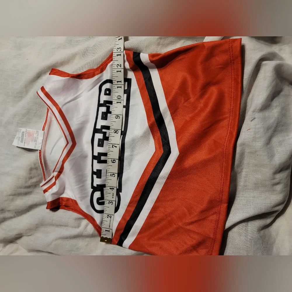 Nwt Girls Small Cheer Leader Set. Red White Size 4 To 6